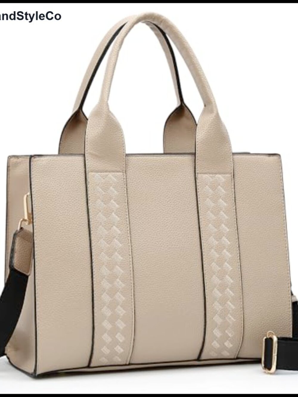 Faux Leather Satchel Handbag Top Handle Crossbody Purse with Detachable Strap